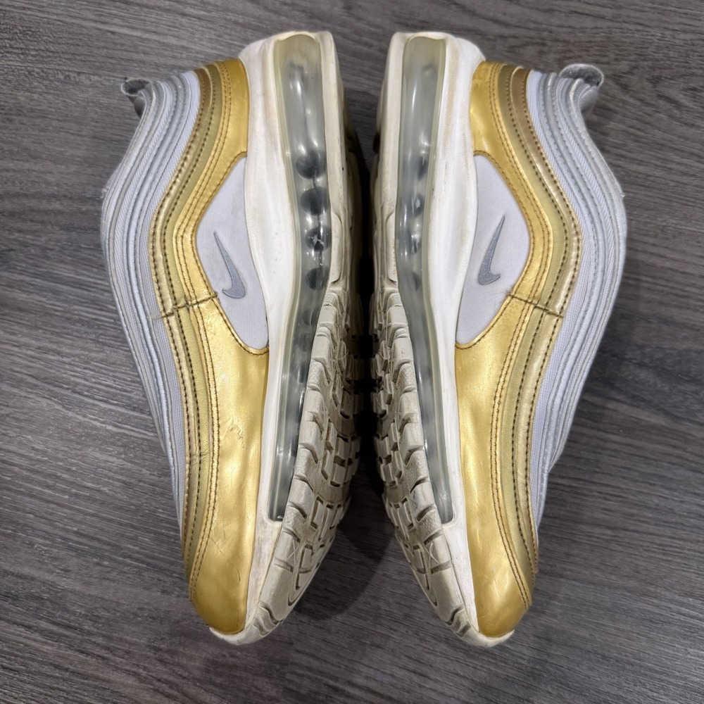 Nike Air Max 97 SE Metallic Gold Silver Vast Grey Women's 8 - Picture 7 of 9
